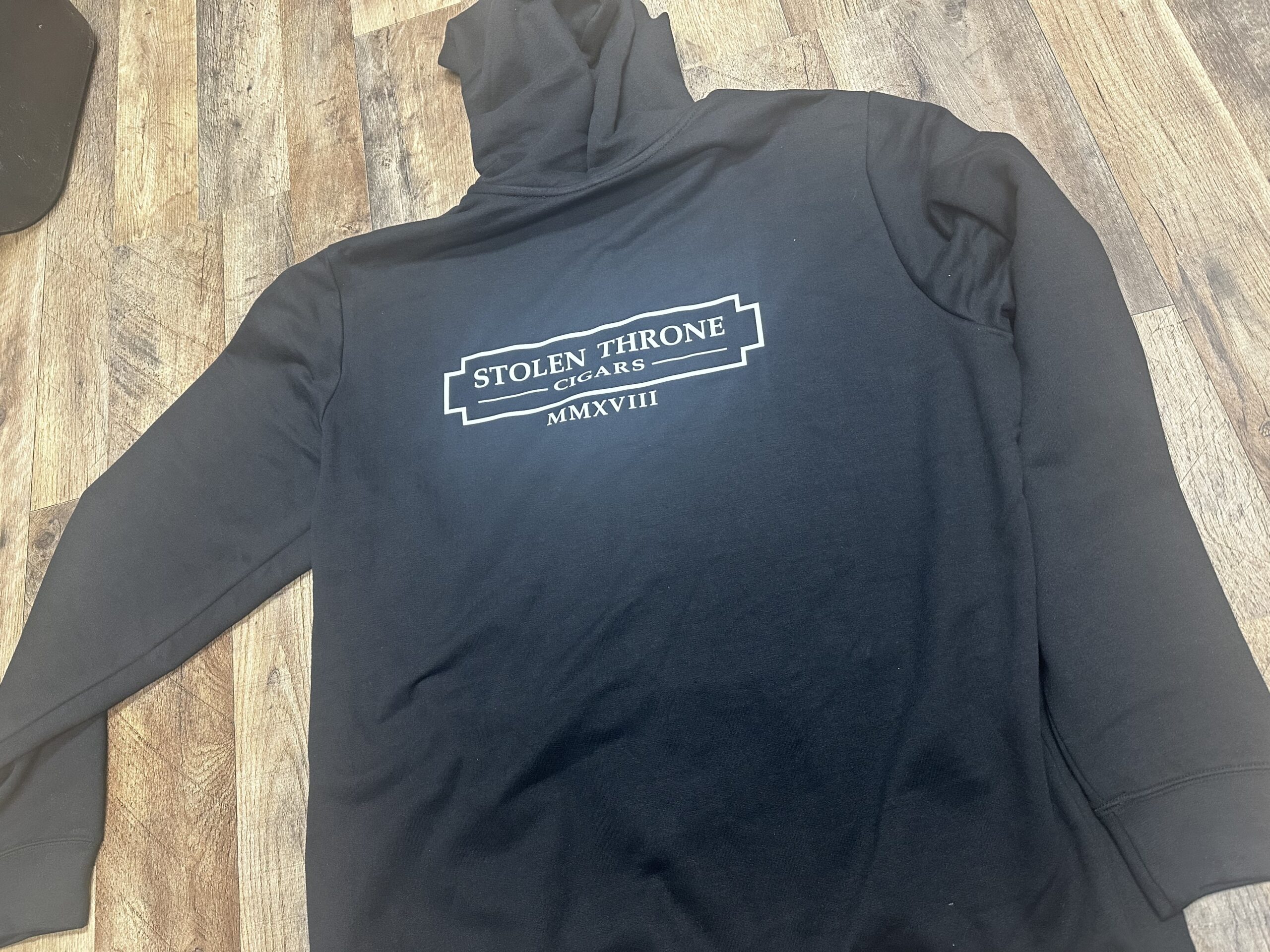 Stolen Throne Cigars New Era Black Comeback Fleece Full-Zip Hoodie - Image 3