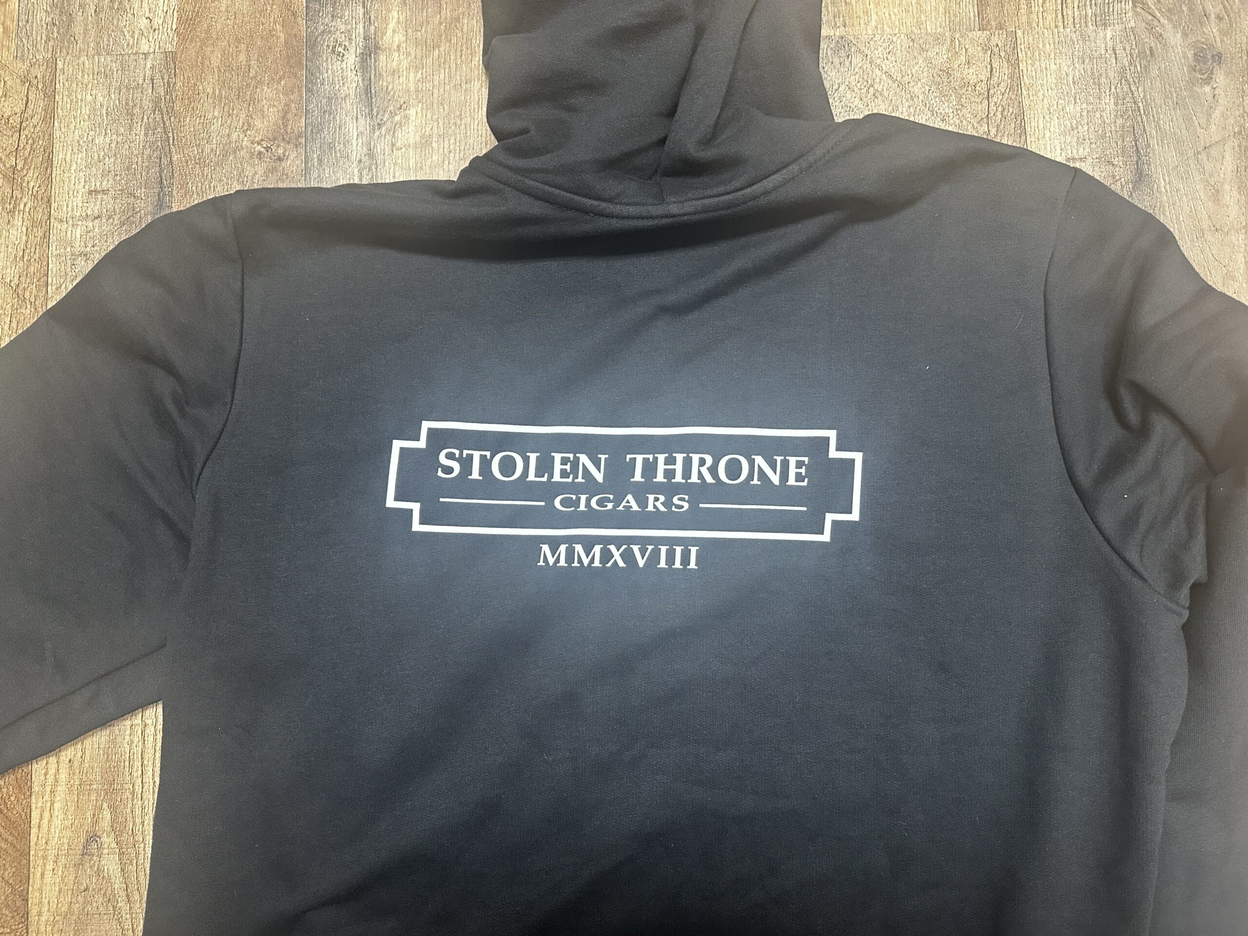 Stolen Throne Cigars New Era Black Comeback Fleece Full-Zip Hoodie - Image 2